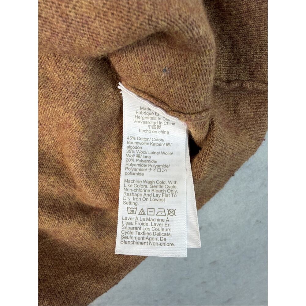 J.Crew Teddie Women’s Sweater Sm Brown Merino Wool Blend Crew Elevated Preppy - Picture 6 of 12